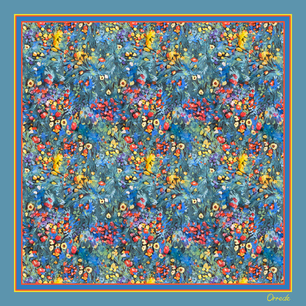 Monet's Garden - 100% Silk Scarf