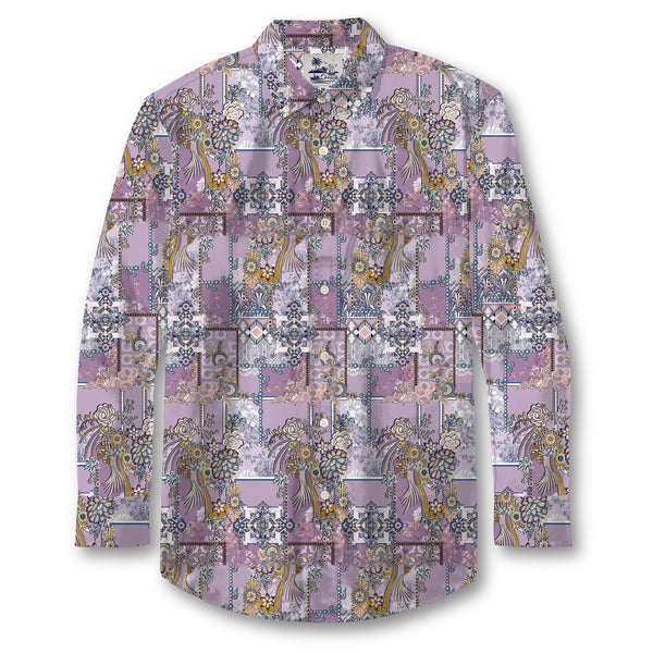 Lavender Phoenix Brocade