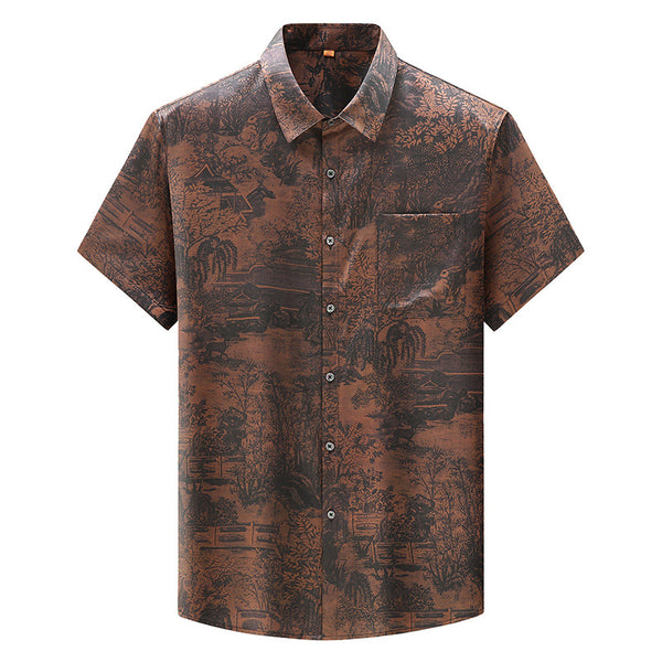 Landscape - 100% Silk Shirt