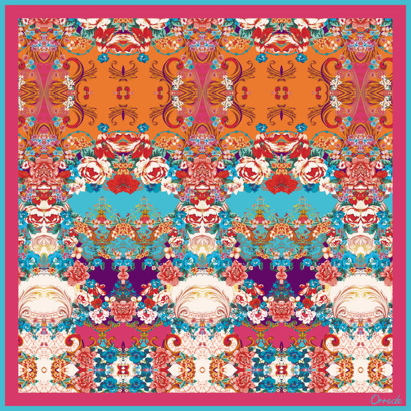 Rose Romance - 100% Silk Scarf
