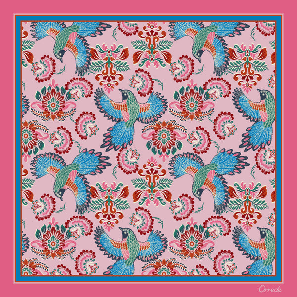 Wings of Bloom - 100% Silk Scarf