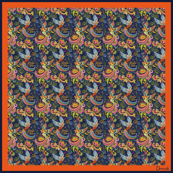 Celestial Aviary - 100% Silk Scarf