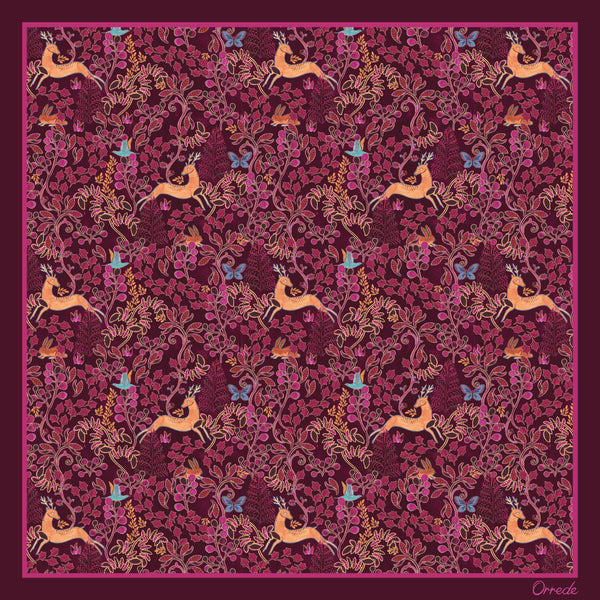 Deer Grove - 100% Silk Scarf