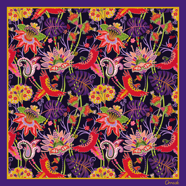 Jungle Jubilee - 100% Silk Scarf