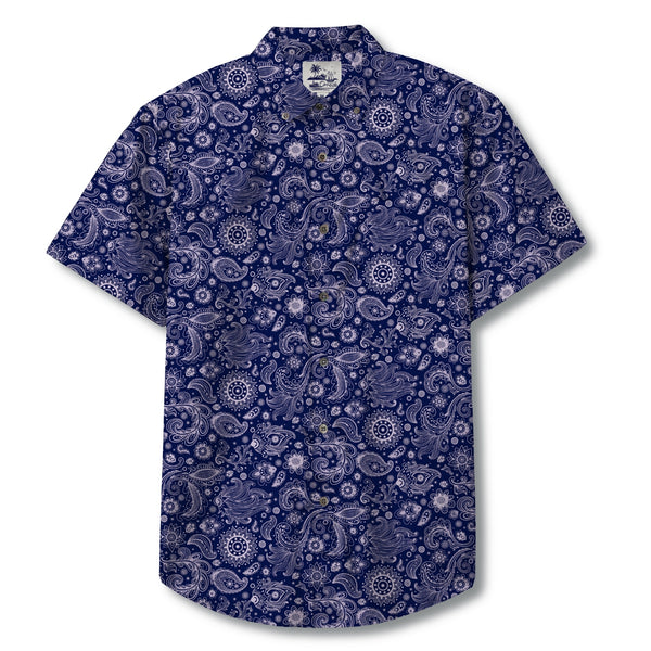 Navy Paisley